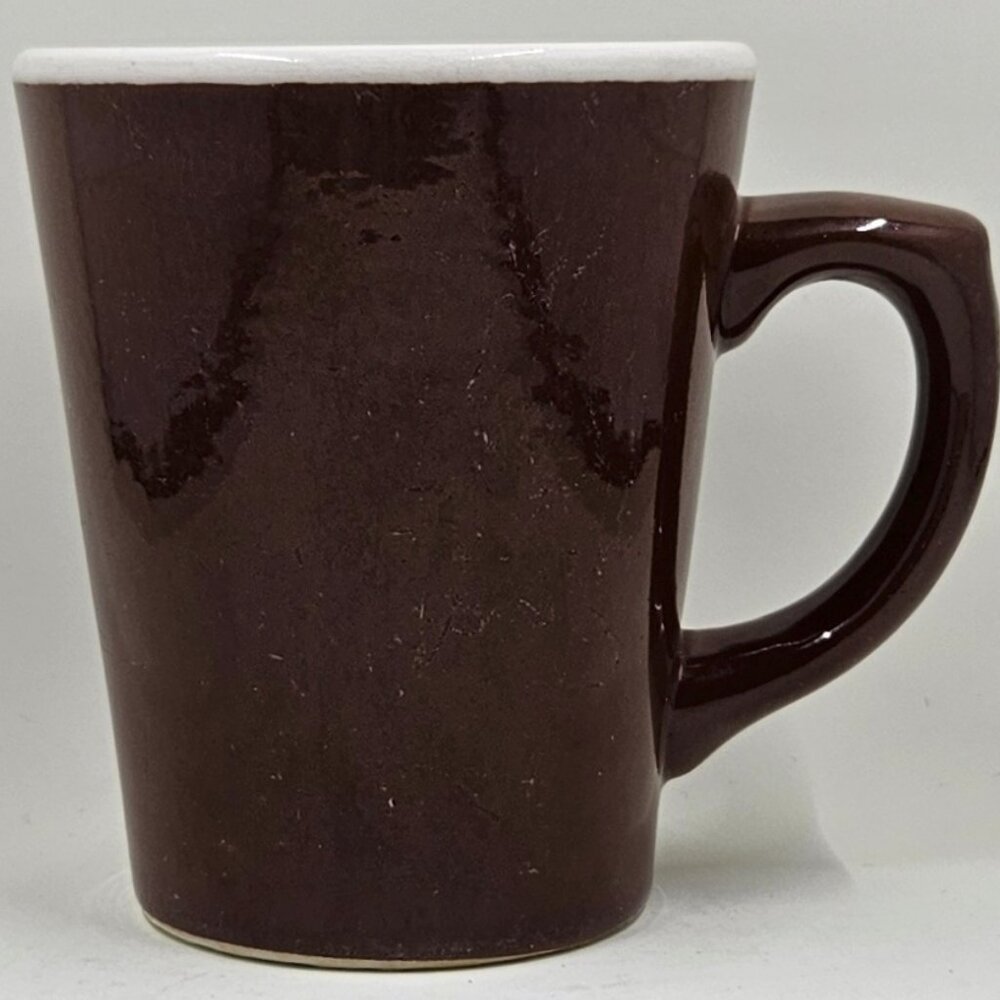 1970s Buffalo China Restaurant Ware 8 oz Terrace Mug in Artcraft Brown